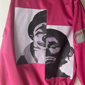 Pink bomber jacket